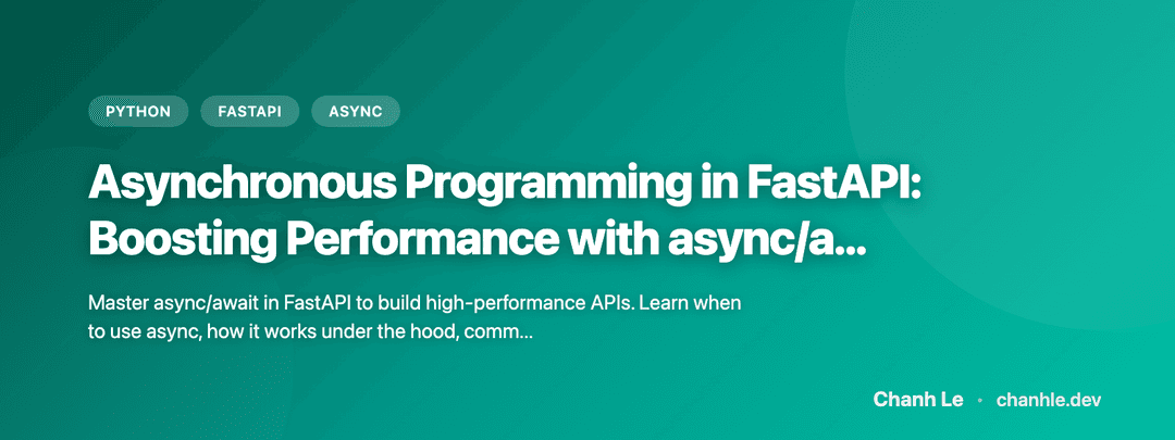 Asynchronous Programming in FastAPI: Boosting Performance with async ...