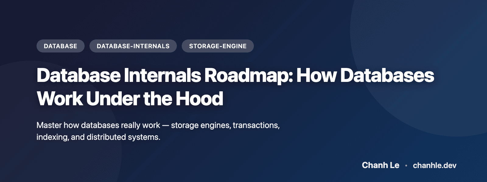 Database Internals Roadmap: Database Hoạt Động Thế Nào Bên Trong