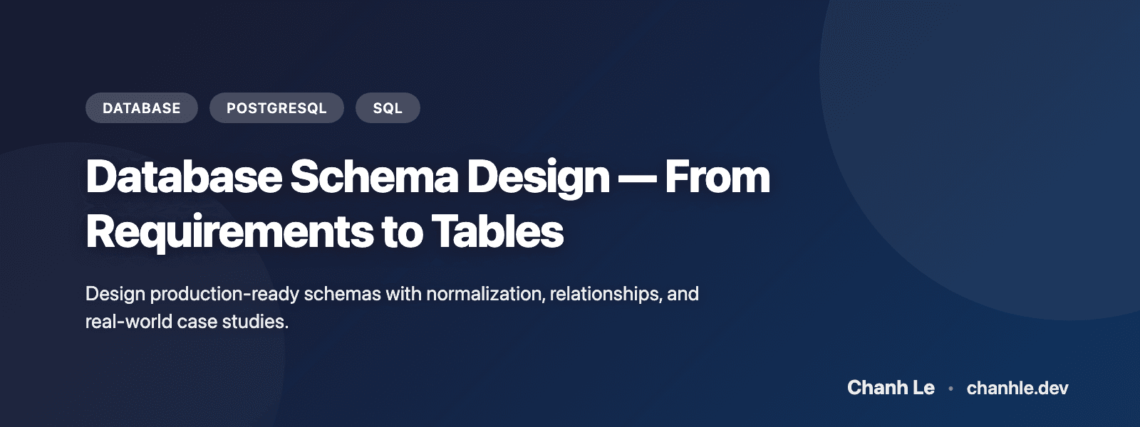 Thiết Kế Schema Database — Từ Yêu Cầu Đến Bảng