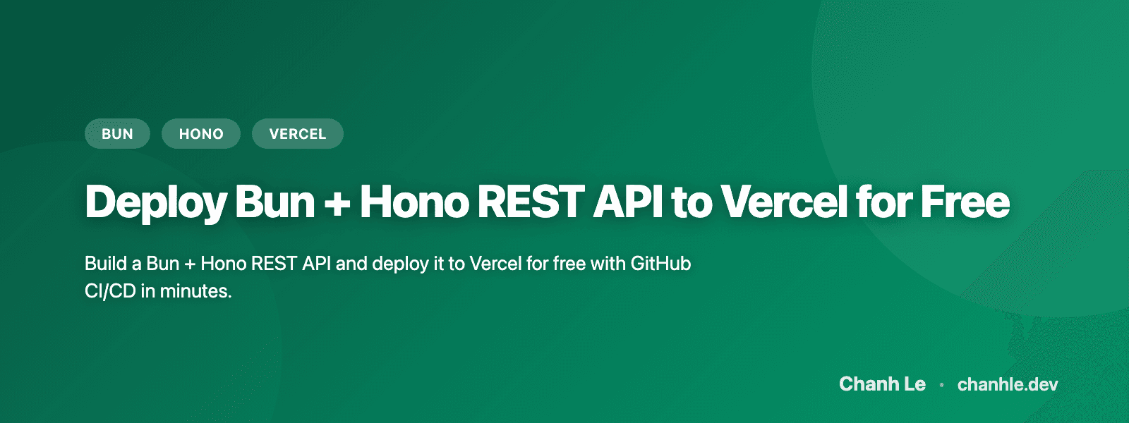 Deploy Bun + Hono REST API lên Vercel miễn phí