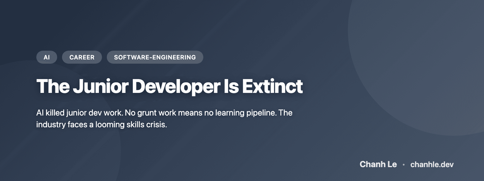 Junior Developer Đã Tuyệt Chủng
