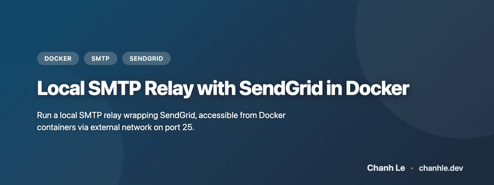 Local SMTP Relay với SendGrid trong Docker