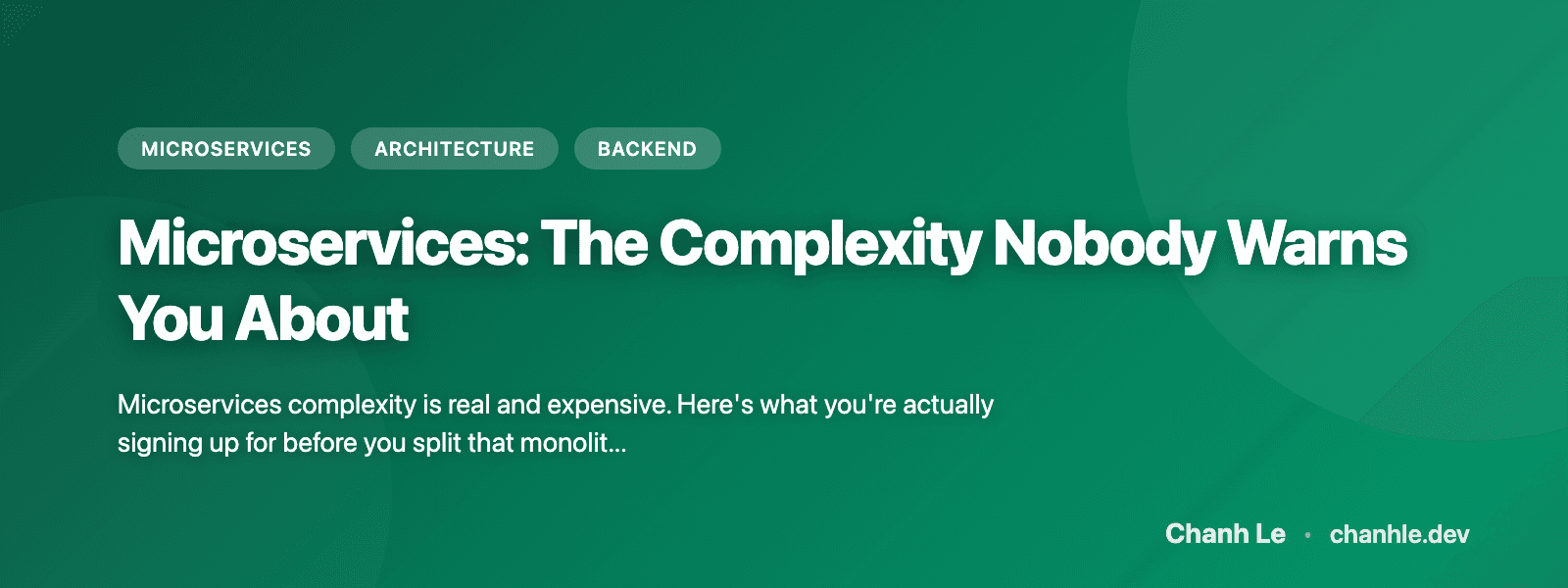 Microservices: Cái Complexity Không Ai Nói Trước