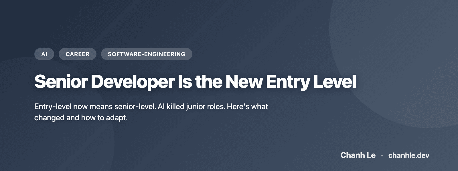 Senior Developer Giờ Là Entry Level Mới
