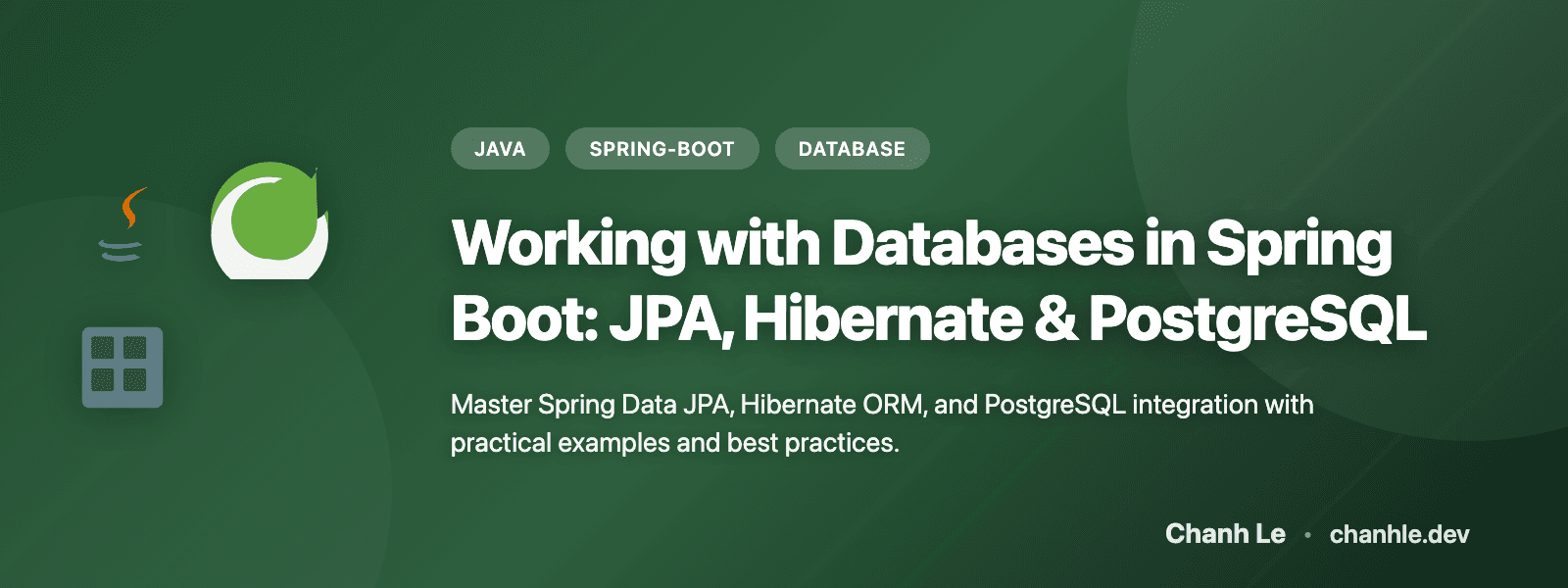 Tích Hợp Database trong Spring Boot với JPA & PostgreSQL