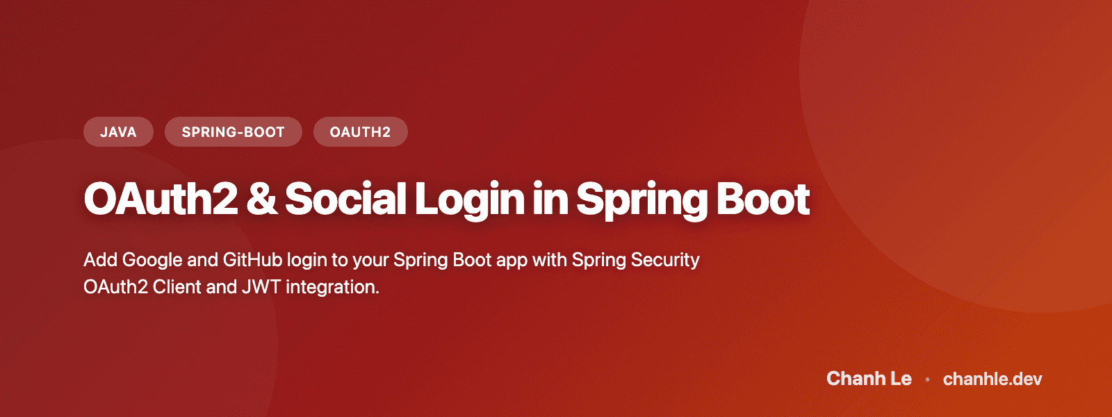 OAuth2 & Đăng Nhập Mạng Xã Hội trong Spring Boot