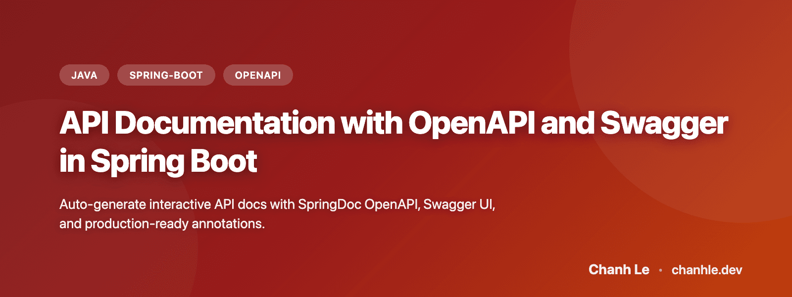Tài liệu API với OpenAPI và Swagger trong Spring Boot