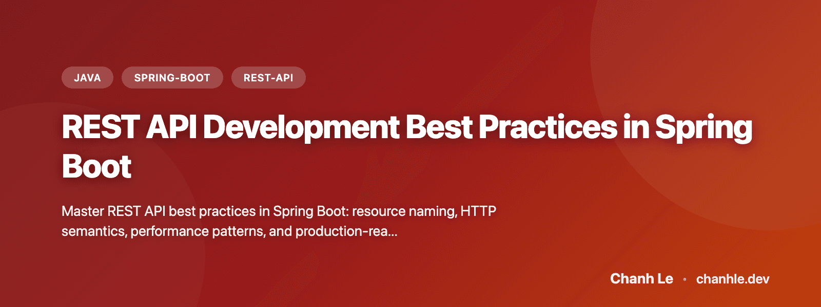 Best Practices Phát Triển REST API với Spring Boot
