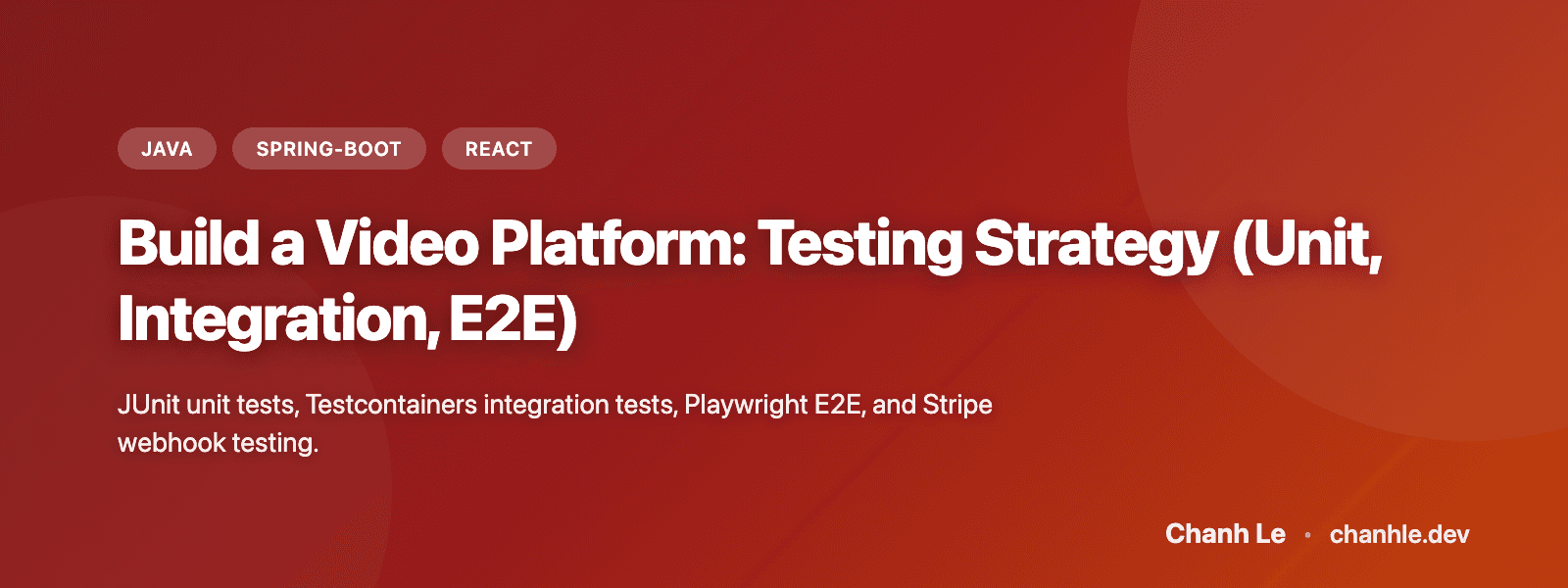 Xây Dựng Video Platform: Testing Strategy (Unit, Integration, E2E)