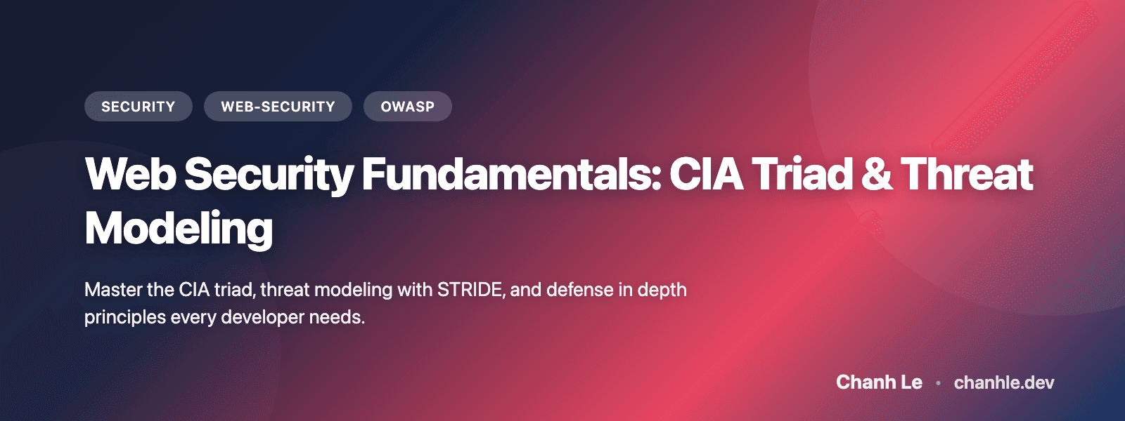 Nền Tảng Bảo Mật Web: CIA Triad & Threat Modeling