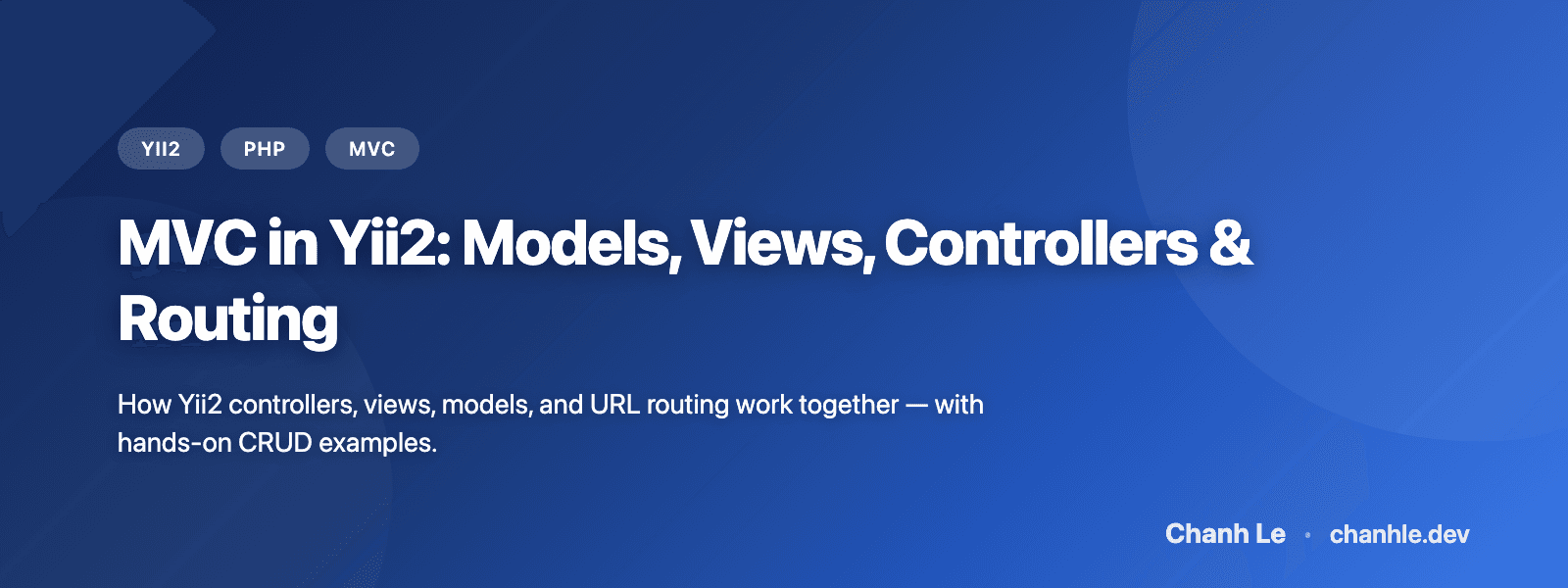MVC trong Yii2: Models, Views, Controllers & Routing