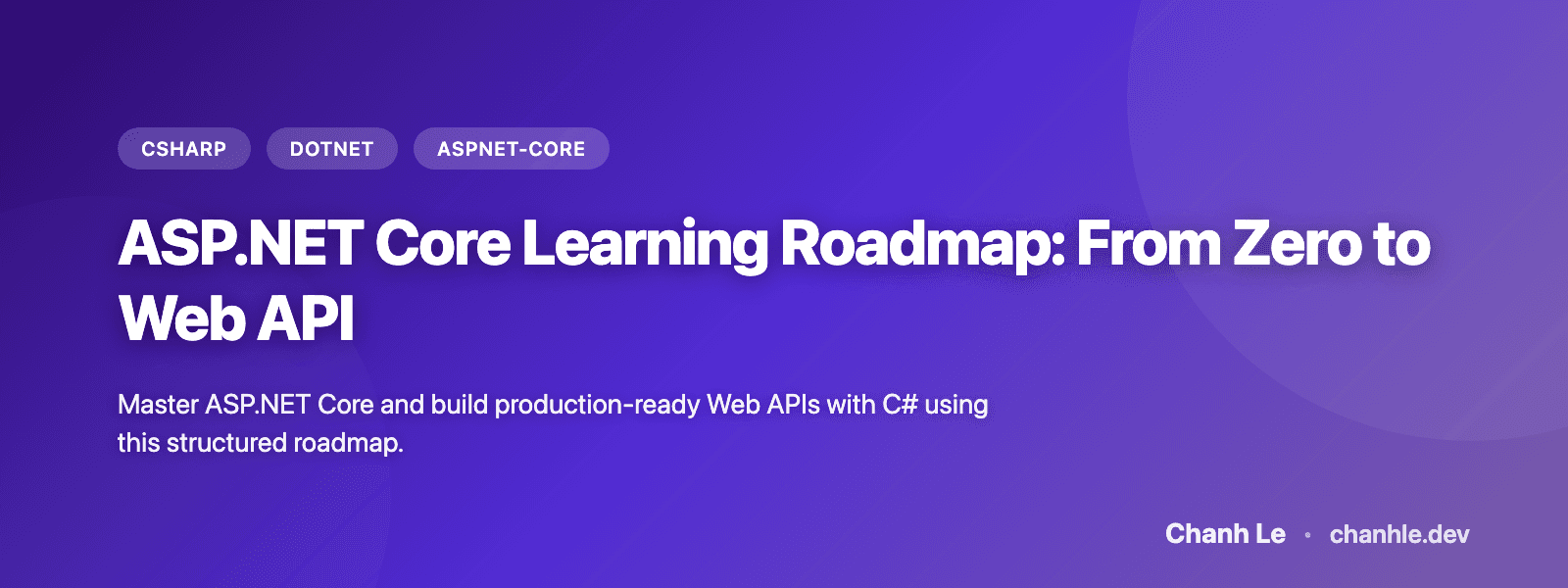 Lộ Trình Học ASP.NET Core: Từ Zero đến Web API