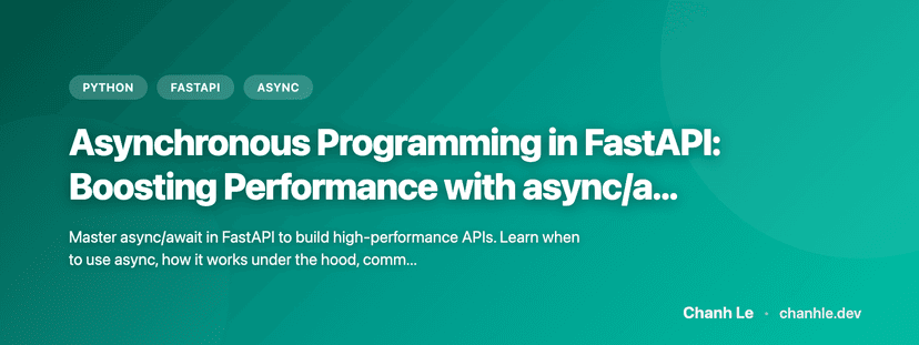 how to build an asynchronous employee management... Asynchronous Programming in FastAPI: Boosting Performance with async ...